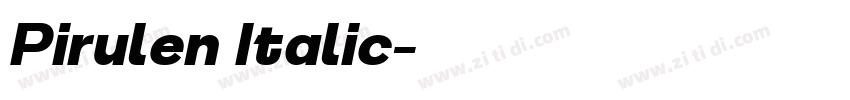 Pirulen Italic字体转换 Pirulen Italic字体转换